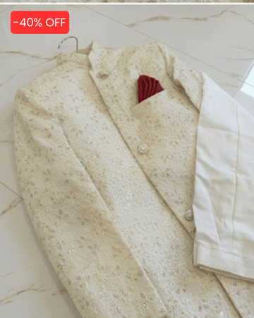 Noor-e-Shehzada Embroidered Sherwani with Trouser – Premium  Wedding & Eid Wear